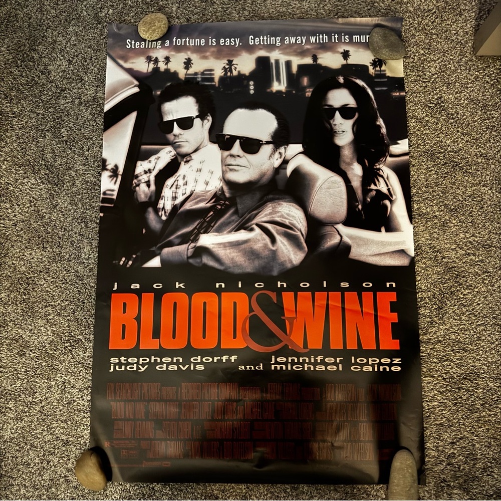 Blood And Wine Original 27 X 40 Theatrical Movie Poster